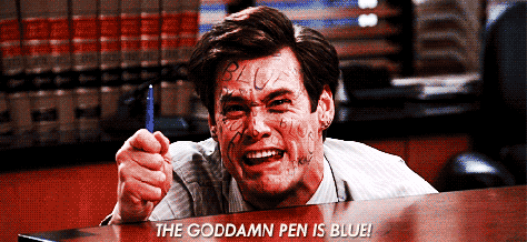 jim carrey pen is blue